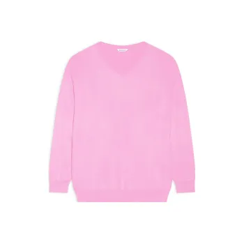 Balenciaga V Neck Oversize Knit Sweater