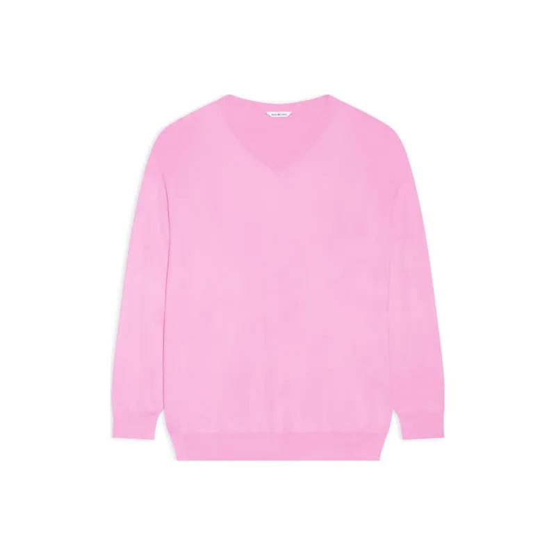 Balenciaga V Neck Oversize Knit Sweater-0
