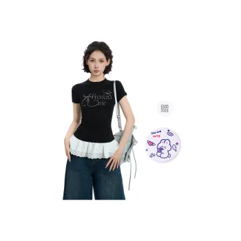 EVPGB Set in Sleeve T Shirt Women's Black
