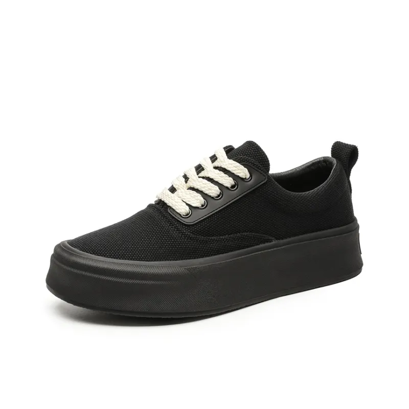 ACEMICKY Anti Slip And Wear Resistant Height Increasing Low Top Skateboard Shoes Men's Black-1