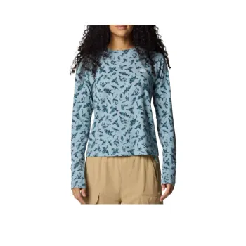 Columbia PFG Uncharted Fishing Collection Raglan Sleeve T-Shirt Women's Blue