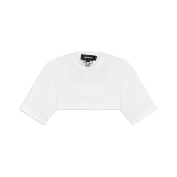 DSQUARED 2 Logo Embossed Cropped T Shirt