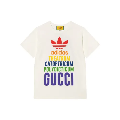 GUCCI x Adidas Adidas X Gucci Co branded Series FW22 Regular T Shirt Women's Beige