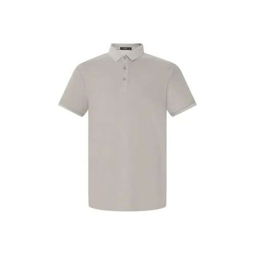 LESS IS MORE Polo Shirt Men's Gray Khaki 24XTX6242Y