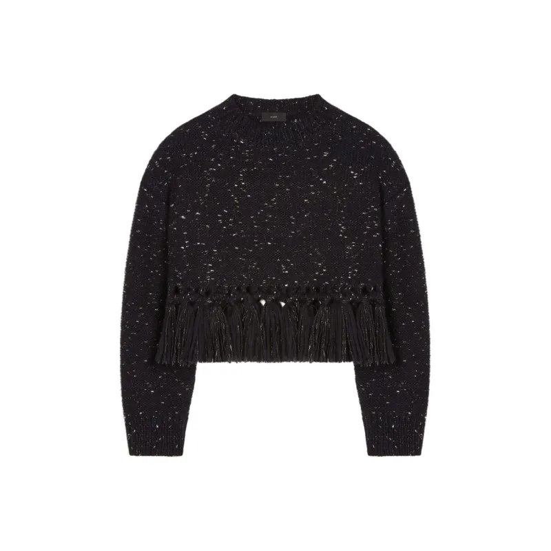 Alanui Crewneck Fringe Detailed Sweater-0