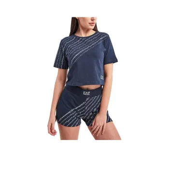 EMPORIO ARMANI EA7 Crop Tops Women's Marine Blue