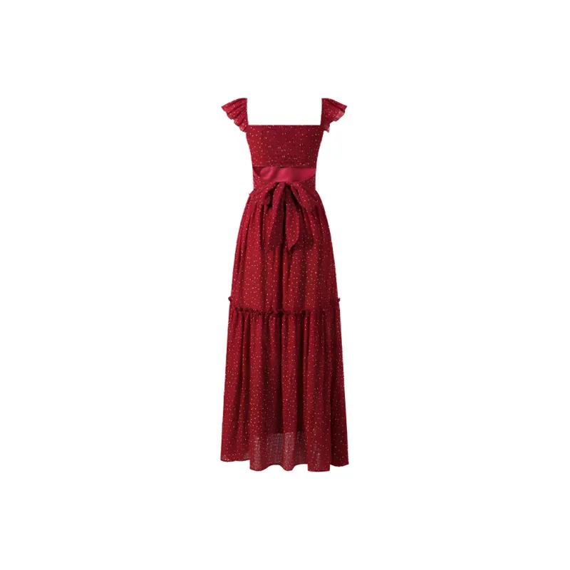 SKYA Slip Dresses Women's Red-1
