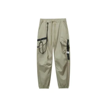 MUSIUM DIV Logo patch Tapered Trousers