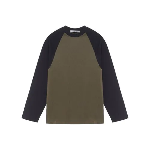 Fax Copy Express SS22 Raglan Sleeve T-Shirt Women's Black Green Multicolor Patchwork