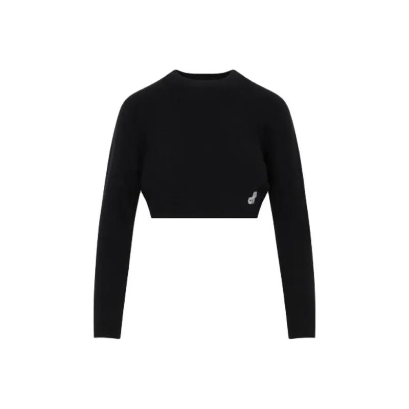 Patou Logo Patch Cropped Jumper-0