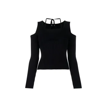 VERSACE JEANS COUTURE Open-Shoulder Knitted Jumper