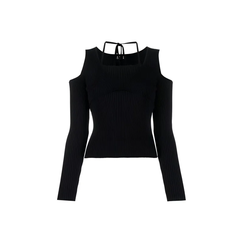 VERSACE JEANS COUTURE Open Shoulder Knitted Jumper-0