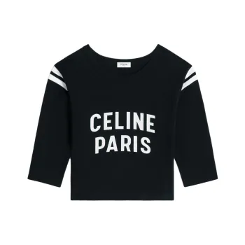 CELINE Paris Boxy T shirt In Cotton Jersey