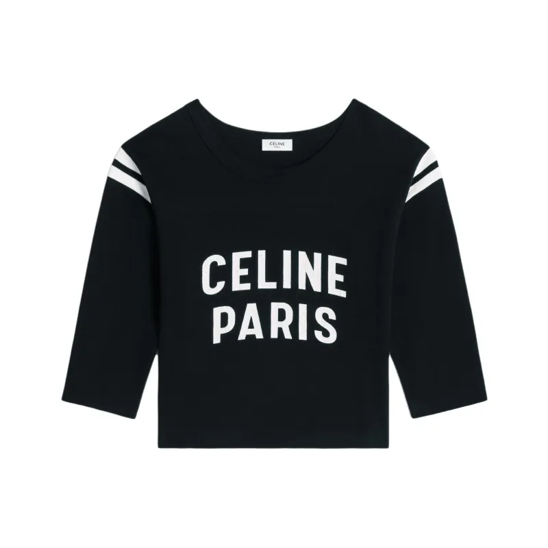 CELINE Paris Boxy T-shirt In Cotton Jersey-0