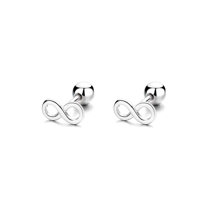CENTURY&KINDLE S925 Silver Stud Earrings Women's-0