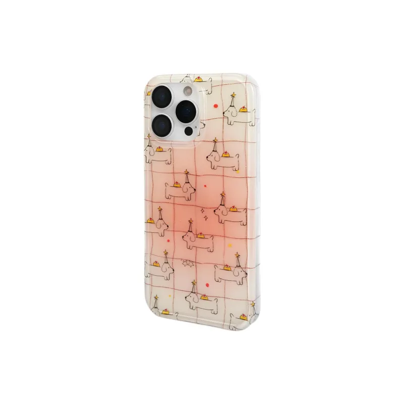 Sopi Acrylic Material Blended Plaid Maltese Phone Cases Compatible With IPhone 16/15 Pro Max/Apple 13/14 Pro/Max-3