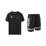 Black Shorts+Black Short-Sleeved Shirt