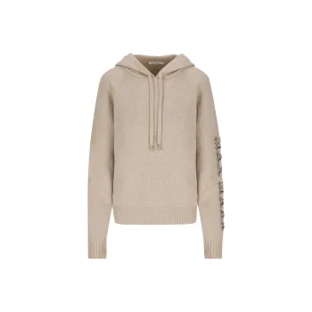 MaxMara Logo Embellished Knit Hoodie