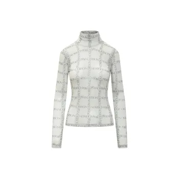 JW Anderson Logo Printed Semi Sheer Top