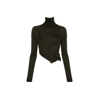 MM6 Maison Margiela Asymmetric Panelled Roll neck Jumper