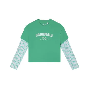 FILA Drop Shoulder Sleeve T Shirt Women's Watermelon Rind Green