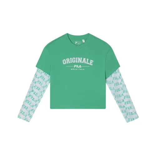 FILA Drop Shoulder Sleeve T Shirt Women's Watermelon Rind Green