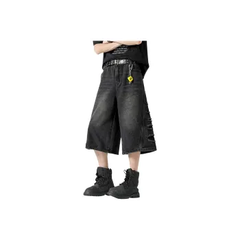 TBSM Denim Shorts Unisex Black Gray