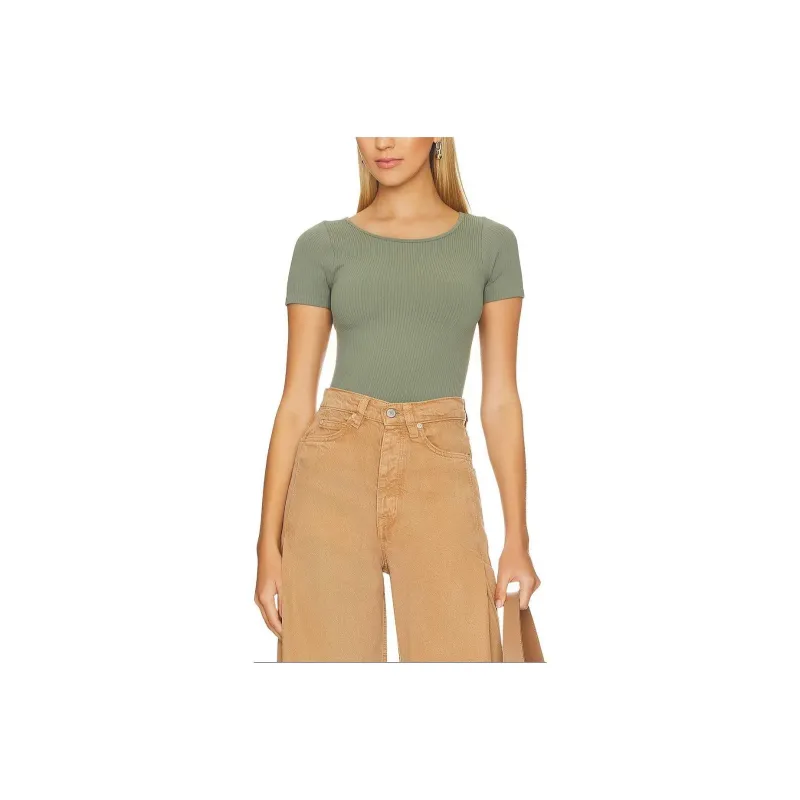 FREE PEOPLE T-Shirt Women's Olive-0