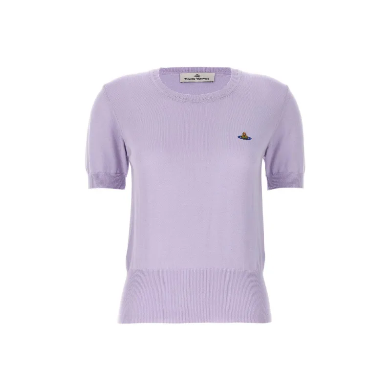 Vivienne Westwood Orb Embroidered Knit Top-0