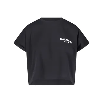BALMAIN Cropped Tee 'Black'