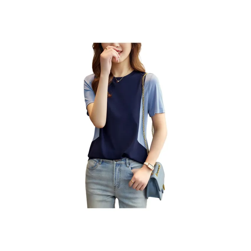 XWI T Shirts Women's Navy Blue-0