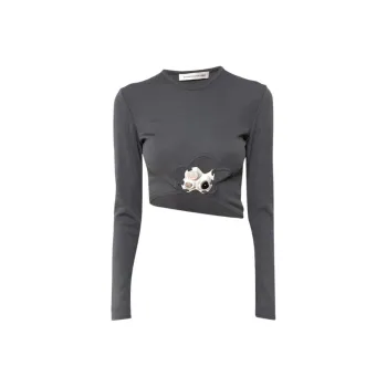 Christopher Esber Trio Stone Cropped Top