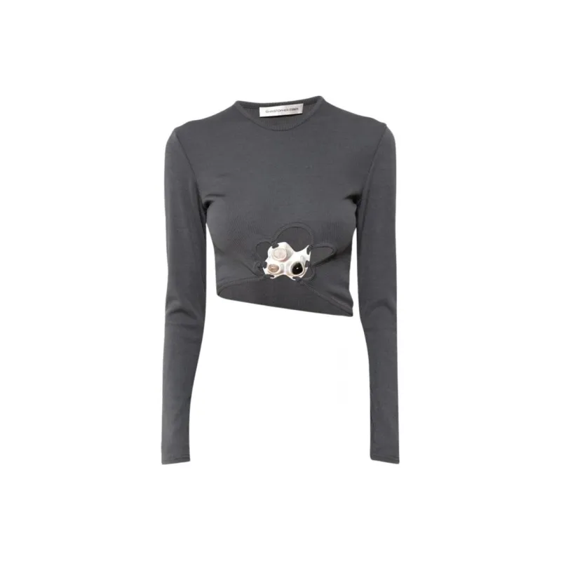 Christopher Esber Trio Stone Cropped Top-0