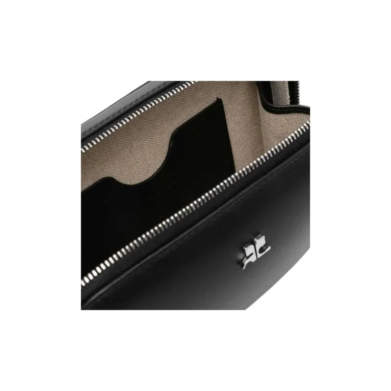 COURREGES Cloud Logo Plaque Chained Shoulder Bag-4