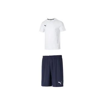 PUMA Casual Sportswear Men Set White Top+Navy Blue Shorts
