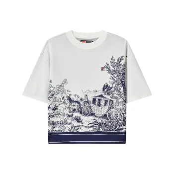 FILA Drop Shoulder Sleeve T Shirt Women's All Over Print 2
