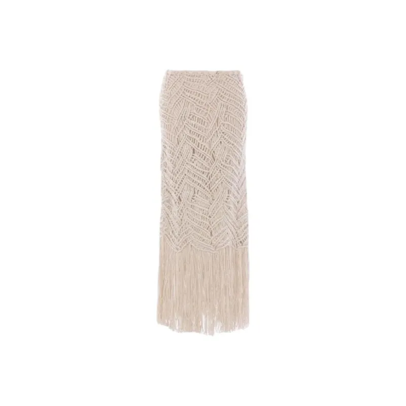 Brunello Cucinelli Crochet Midi Skirt-1