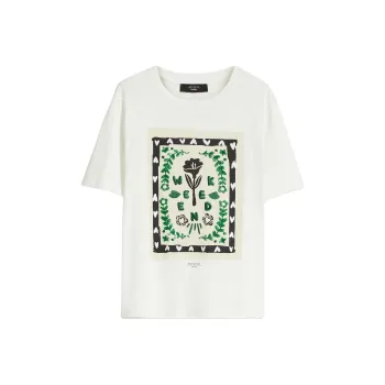 WEEKEND MaxMara Drop Shoulder Sleeve T Shirt Women's White
