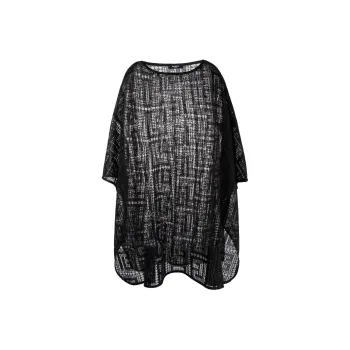 BALMAIN Monogram Motif Semi sheer Beach Dress