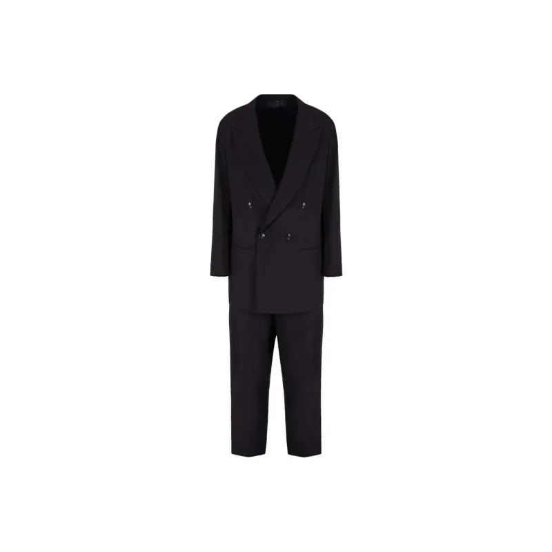 GIORGIO ARMANI Double-breasted Virgin-wool Suit-0