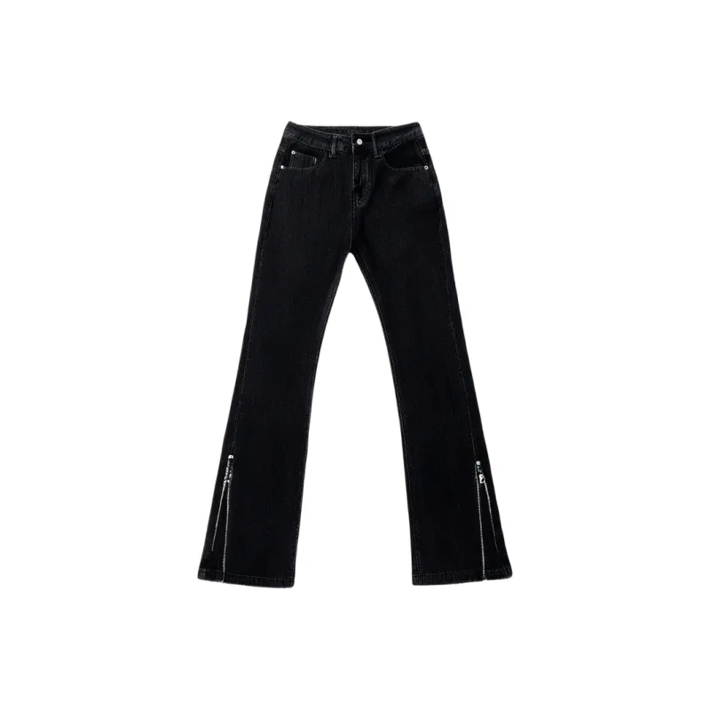 SOIE Jeans Unisex Black[Side Zipper]-0