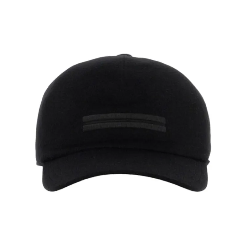 Zegna Cashmere Baseball Caps Men's Black-0