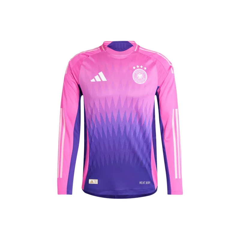 Adidas Germany 24 Long Sleeve Away Authentic Jersey Soccer Jerseys Player Edition Germany Away Men's Pink-0