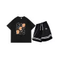 Set (Black Top+Black Shorts)