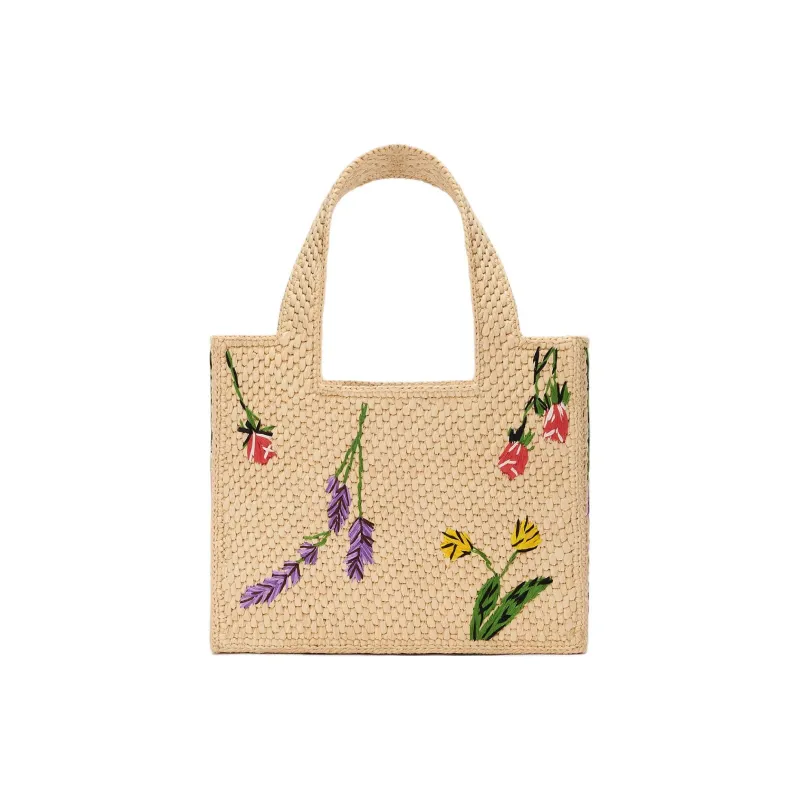 LOEWE Raffia Handbag Trumpets Women's Natural-2