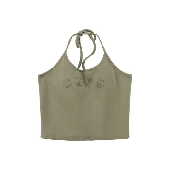 CHUU Tank Tops Women's Gray Pea Green