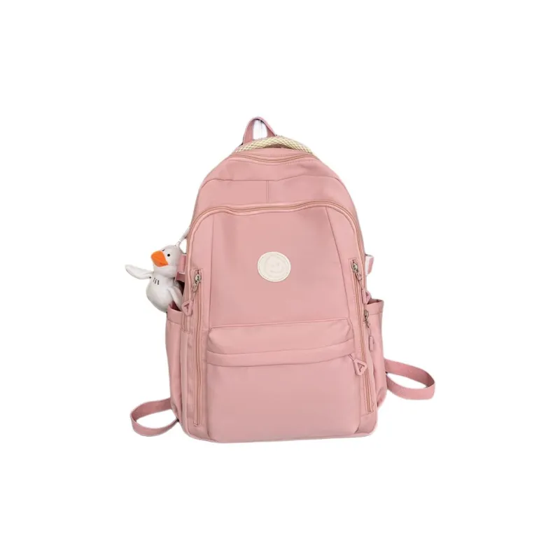 ZOGA Nylon Backpack Unisex Black/Pink/Khaki-0