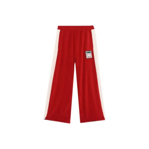 PUMA T7NEKO san FW24 Casual Pants Unisex Dark Red