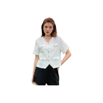 Emodues Crop Tops Women's White
