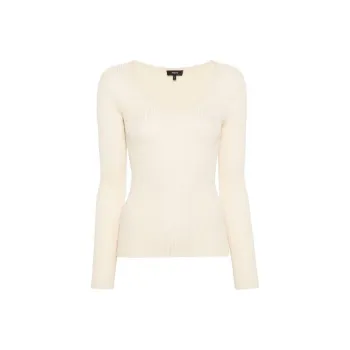 THEORY Fine ribbed V neck Jumper
